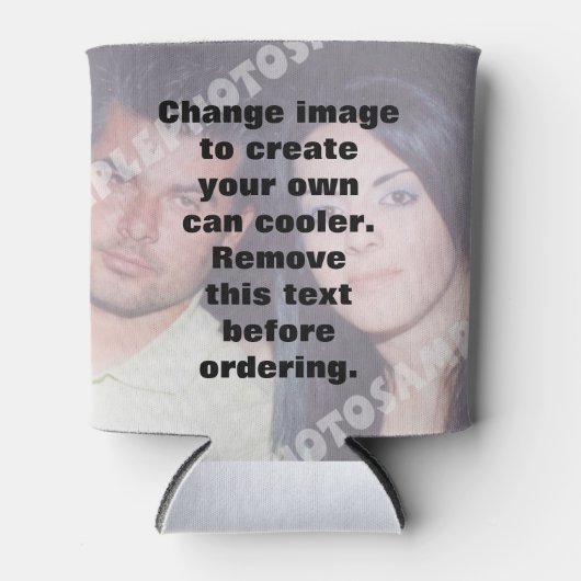 写真パーソナライズされたは涼しい。自分で作れ！ 缶クーラー (正面)