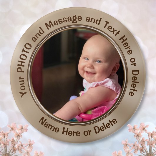 写真パーソナライズされたまたはロゴと文字が付いたピン 缶バッジ