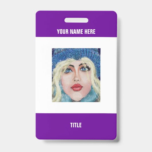 写真パーソナライズされたまたはロゴ名の情報のバッジ バッジ (正面)