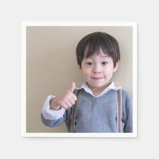 写真パーソナライズされたまたは画像 スタンダードカクテルナプキン (正面)