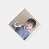 写真パーソナライズされたまたは画像 スタンダードカクテルナプキン (角)