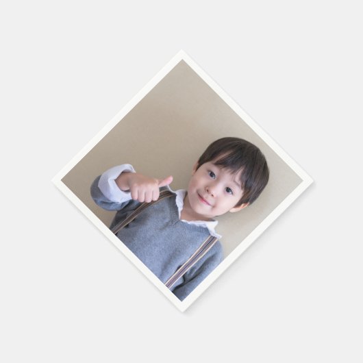 写真パーソナライズされたまたは画像 スタンダードカクテルナプキン (角)