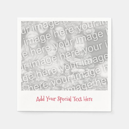 写真パーソナライズされたまたは画像、メッセージ紙ナプキンス スタンダードカクテルナプキン (正面)