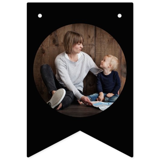 写真パーソナライズされたを添えた誕生日バウンディング バンティングフラッグ (第2の旗)