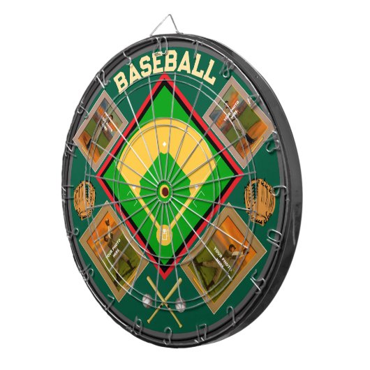写真パーソナライズされたを野球に ダーツボード (正面右)