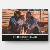 写真パーソナライズされたを黒い枠で文字 フォトプラーク (正面)