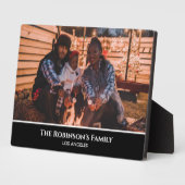 写真パーソナライズされたを黒い枠で文字 フォトプラーク (側面)