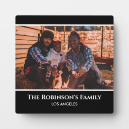 写真パーソナライズされたを黒い枠で文字 フォトプラーク