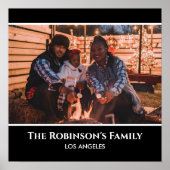 写真パーソナライズされたを黒い枠で文字 ポスター (正面)