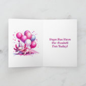 写真パーソナライズされたアクソロテルガール誕生日 カード (内部)