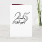 写真パーソナライズされたアップロード25周年記念 カード (裏面)