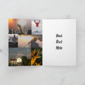 写真パーソナライズされたアップロード80番目の誕生日 カード (内部)