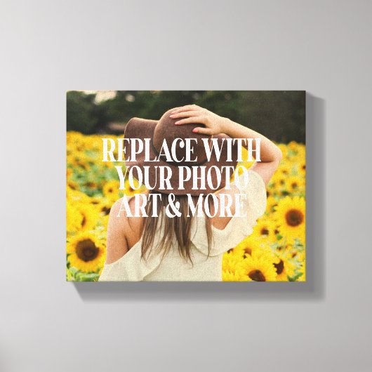 写真パーソナライズされたアート作成カスタム追加 キャンバスプリント (正面)