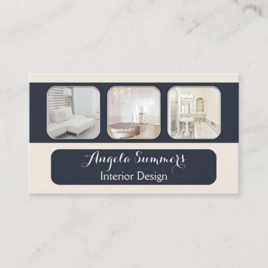 写真パーソナライズされたインテリアデザイン名刺 名刺 (正面)