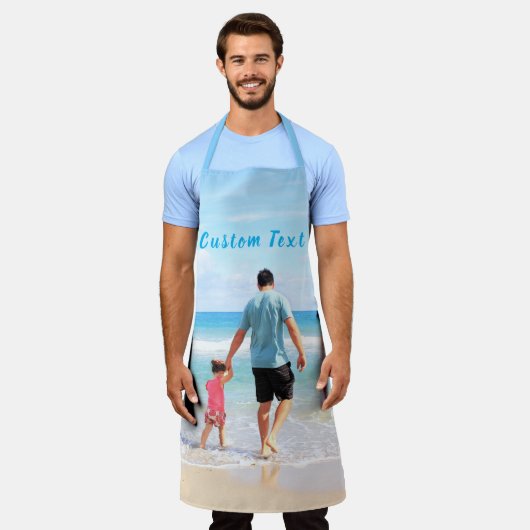 写真パーソナライズされたエプロン付きカスタム文字 エプロン (着用した状態)