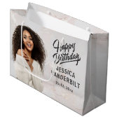 写真パーソナライズされたエレガント抱き枕 ラージペーパーバッグ (正面アングル)