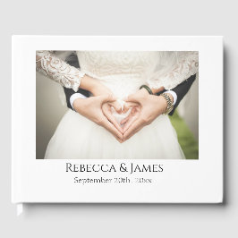 写真パーソナライズされたエレガント結婚のゲストブック ゲストブック