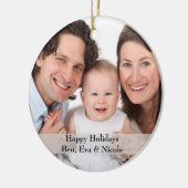 写真パーソナライズされたオーナメントと文字 セラミックオーナメント (左)