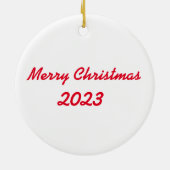 写真パーソナライズされたオーナメントカスタム写真 セラミックオーナメント (裏面)