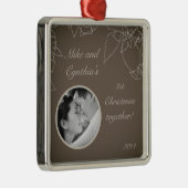 写真パーソナライズされたオーナメント秋フローラ秋 メタルオーナメント (右)