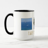 写真パーソナライズされたカウアイ・ライフは美しい マグカップ (左)