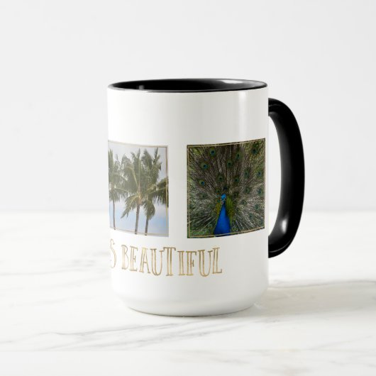 写真パーソナライズされたカウアイ・ライフは美しい マグカップ (正面右)