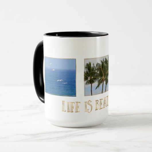 写真パーソナライズされたカウアイ・ライフは美しい マグカップ (正面左)