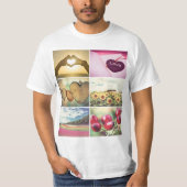 写真パーソナライズされたカスタムコラージュ Tシャツ (正面)