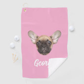 写真パーソナライズされたカスタムペットドッグ猫顔 ゴルフタオル (インサイチュ)