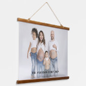 写真パーソナライズされたカスタム文字ウッドトッぶら下がったド 吊り下げ型タペストリー (傾斜あり)