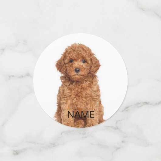 写真パーソナライズされたカスタム画像名文字 コンフェッティ (スモール正面)