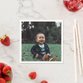 写真パーソナライズされたカスタム スタンダードカクテルナプキン (インサイチュ)