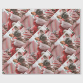 写真パーソナライズされたカスタム ラッピングペーパー (フラット)