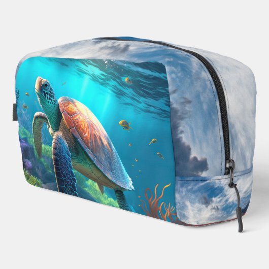 写真パーソナライズされたカット&縫いトイレタリー旅行バッグ ドップキット (右コーナー)