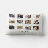 写真パーソナライズされたカップルのバレンタインの記念日 ランバークッション (裏面)