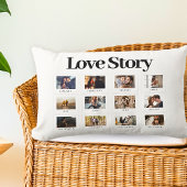 写真パーソナライズされたカップルのバレンタインの記念日 ランバークッション