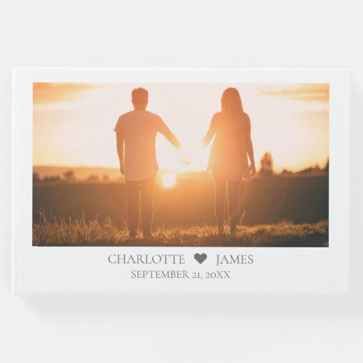 写真パーソナライズされたカップル結婚ズ ゲストブック (正面)