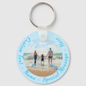 写真パーソナライズされたキーチェインとカスタム文字 キーホルダー (裏面)