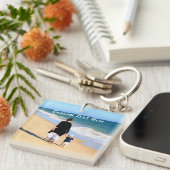 写真パーソナライズされたキーチェインとカスタム文字 キーホルダー (正面右)