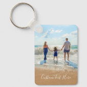 写真パーソナライズされたキーチェインとカスタム文字 キーホルダー (正面)