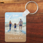写真パーソナライズされたキーチェインとカスタム文字 キーホルダー (裏面)