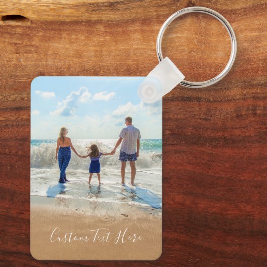 写真パーソナライズされたキーチェインとカスタム文字 キーホルダー (裏面)