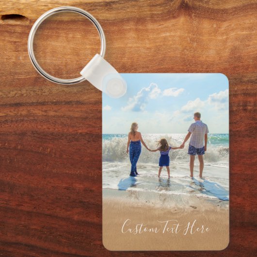 写真パーソナライズされたキーチェインとカスタム文字 キーホルダー (正面)