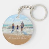 写真パーソナライズされたキーチェインとカスタム文字 キーホルダー (裏面)