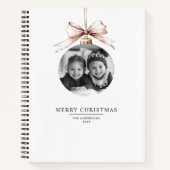 「写真パーソナライズされたギフトでクリスマスを楽しむ ノートブック (正面)
