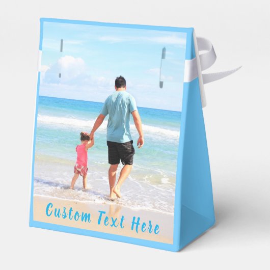 写真パーソナライズされたギフトボックスとカスタム文字 フェイバーボックス (裏面サイド)