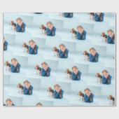 写真パーソナライズされたギフトラップ ラッピングペーパー (フラット)