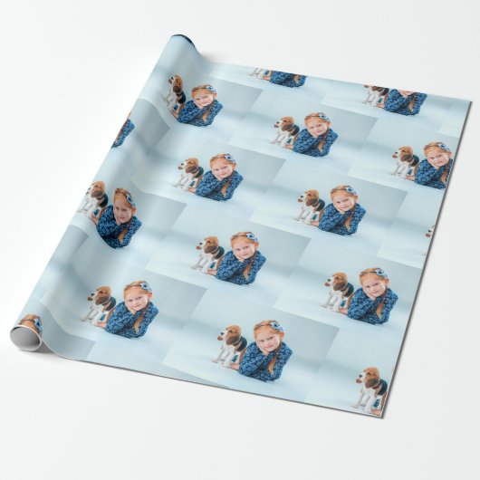 写真パーソナライズされたギフトラップ ラッピングペーパー (アンロールド)