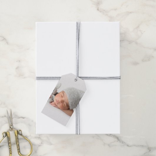 写真パーソナライズされたギフトラベル ギフトタグ (より糸付き)