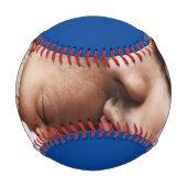 写真パーソナライズされたギフト父の日のすごいパパ 野球ボール (裏面)